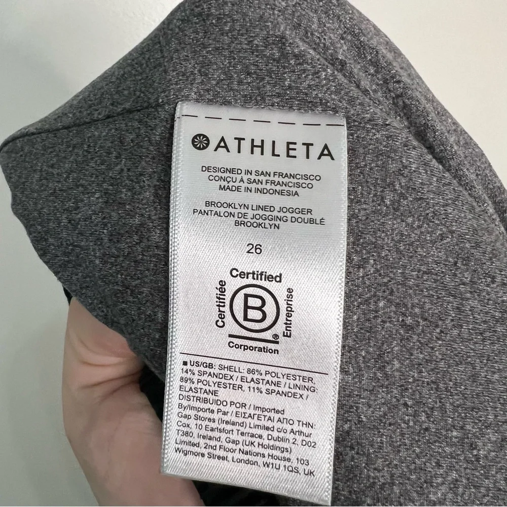 Athleta Brooklyn Lined Jogger Black Women's Size 26 Athletic Athleisure Casual